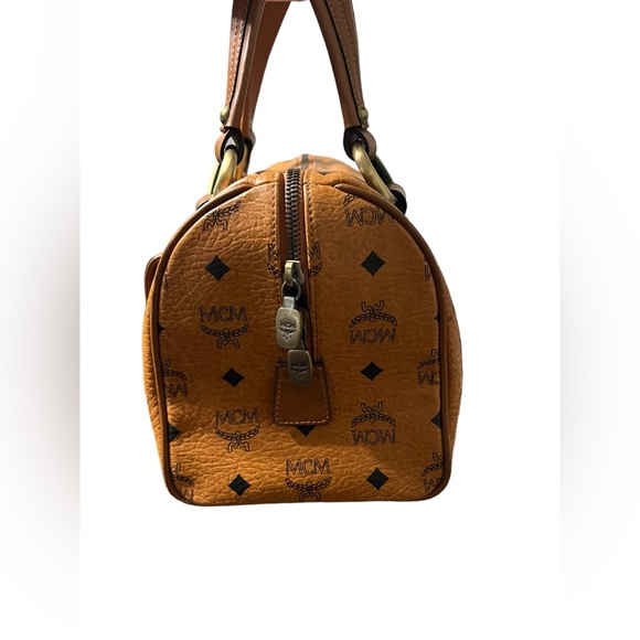 Authentic MCM Visetos Small Boston Bag - Picture 4 of 6